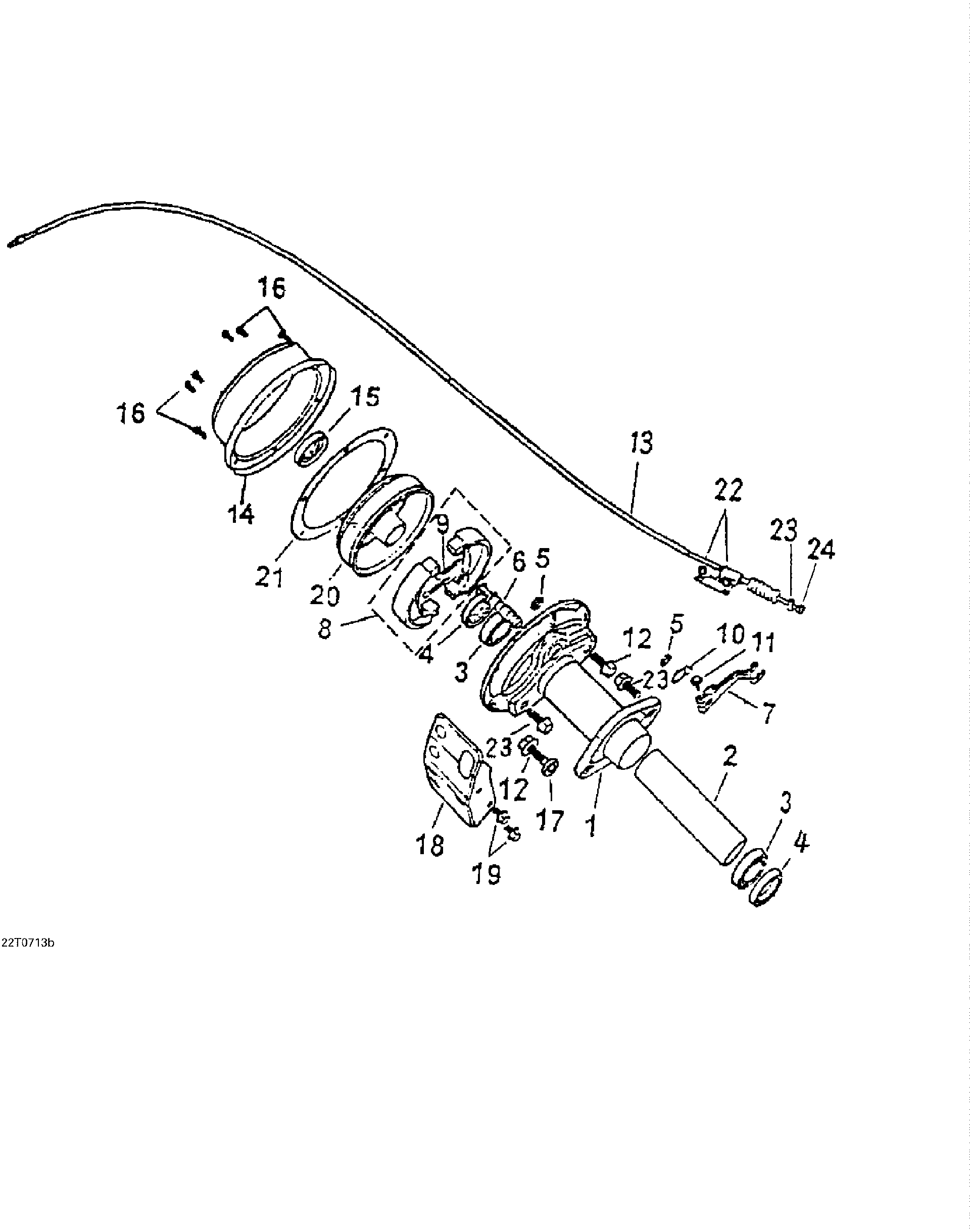 Can-Am Fits 2007 Can-Am Mini DS 90 4-strokes Rear Brake Cable, OEM Part # A43450145000 - reference image 2