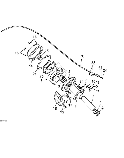 Can-Am Fits 2007 Can-Am Mini DS 90 4-strokes Rear Brake Cable, OEM Part # A43450145000 - reference image 2