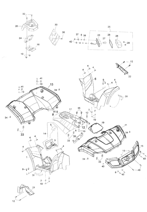 Can-Am Fits 2007 Can-Am Rally 175 Rear Fender, Red, OEM Part # A83400179000RD - reference image 2