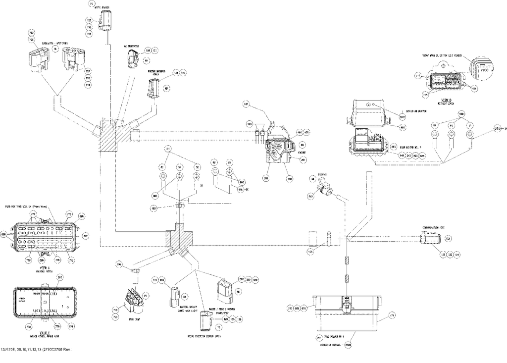 Sea-Doo Fits 2000-2012 Sea-Doo Male Connector, 4 Circuits, OEM Part # 278001308 - reference image 2