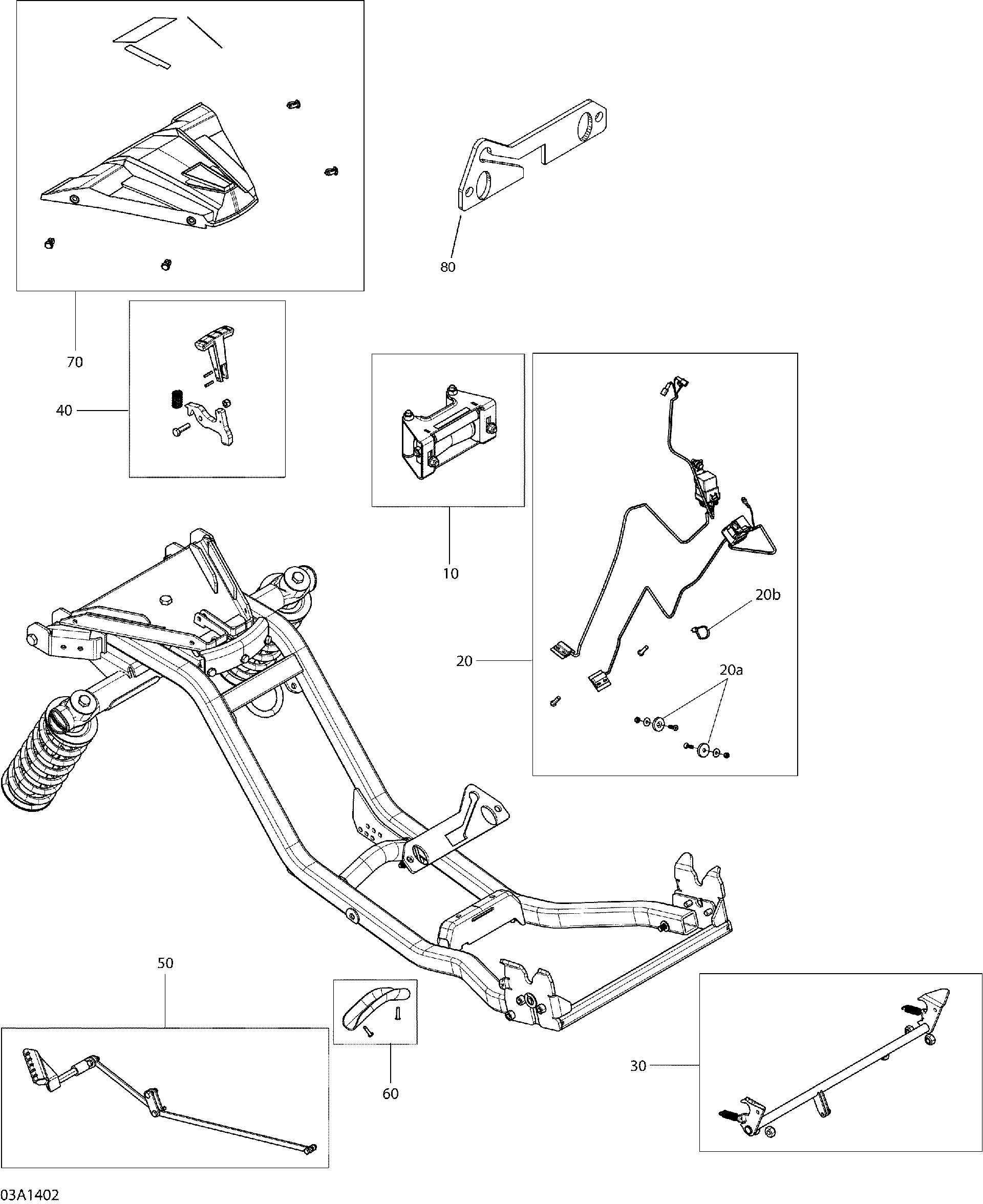 Can-Am Fits Can-Am Push Frame And Plow Ssv Plastic Bracket, OEM Part # 705207752 - reference image 2