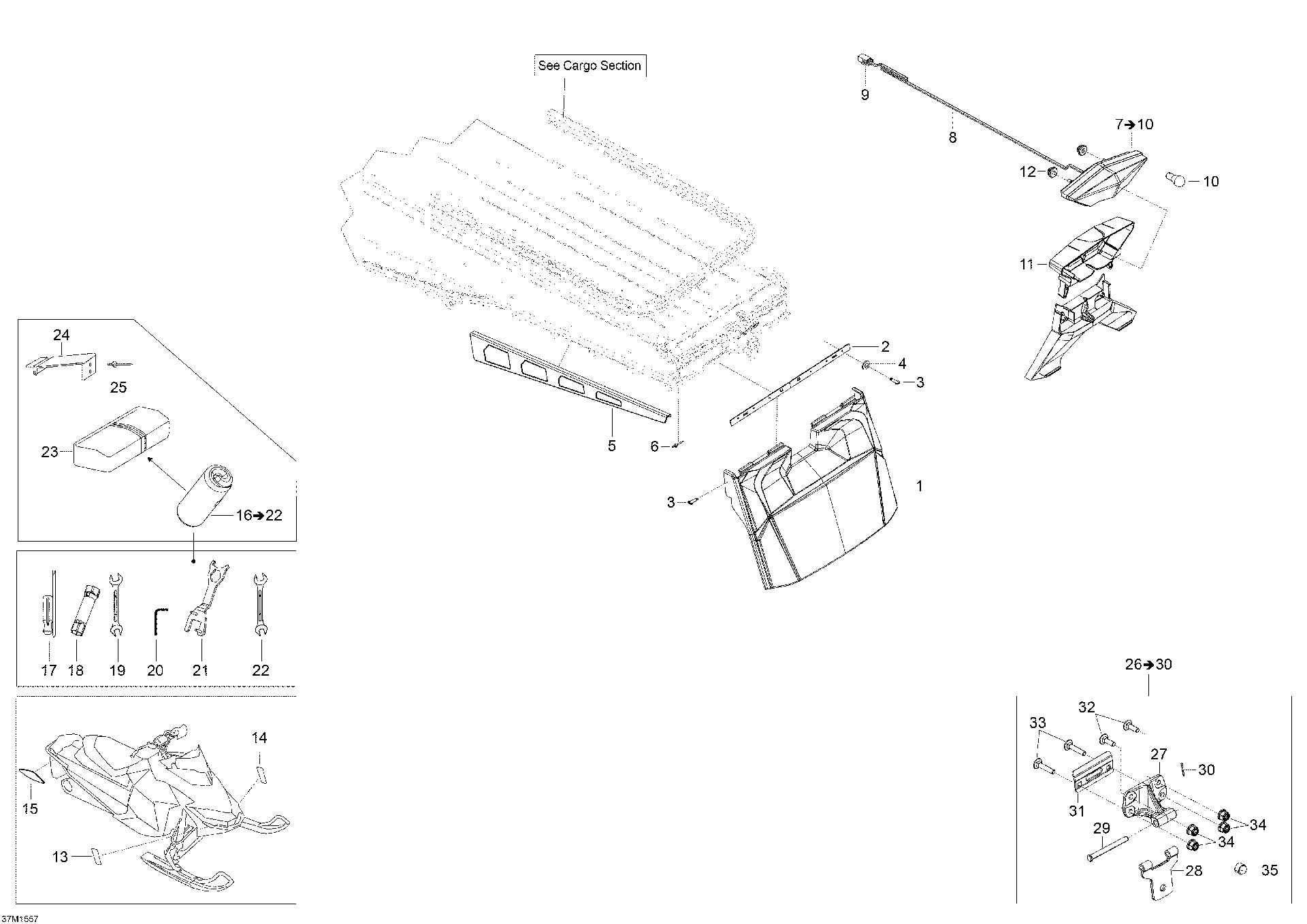 Ski-Doo Fits 2011-2015 Ski-Doo Wrench Suspension, OEM Part # 520000988 - reference image 2