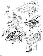 Can-Am Fits 2007 Can-Am Mini DS 90 4-strokes Body Cover Trim RH, OEM Part # A83504166000BK - reference image 2