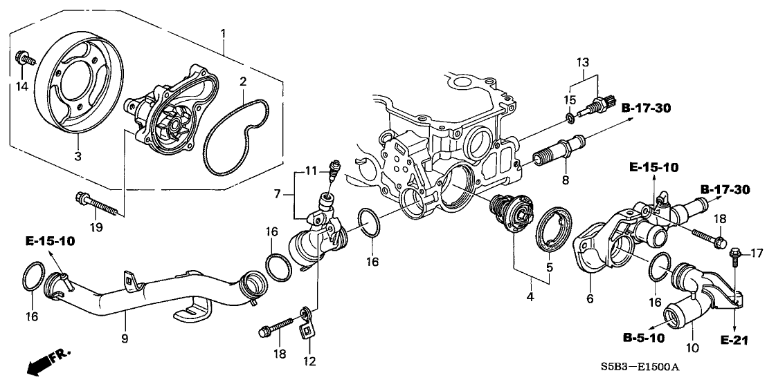 Honda New 2003-2005 Fits Honda Civic Stay F, Engine Wire Harness, Part # 32746-PZA-000
