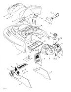 Fits 1999-2004 Ski-Doo Formula Deluxe 500/600/700 / Formula Deluxe 600/700 Models Center Grill, Black, OEM Part # 517302026