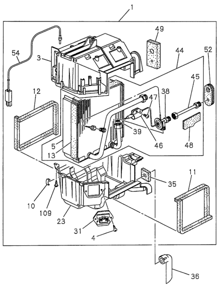 Honda New 1999 Fits Honda Passport Evaporator Assy., Part # 89720-29440