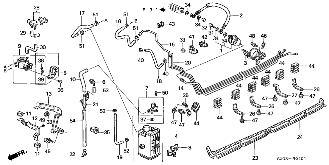 Honda New 1995-1998 Fits Honda Odyssey Pressure Regulator Return Hose, Part # 17723-SX0-930