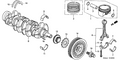 New 2002-2006 Fits Honda CR-V Piston Set (Over Size) (0.25), Part # 13030-PPA-010