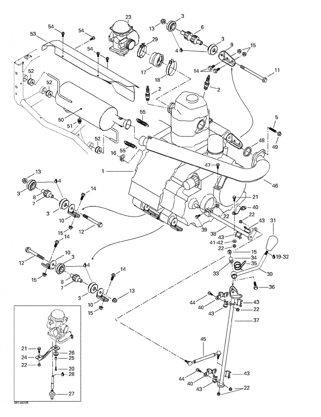 Fits 1999-2005 Can-Am Traxter 5 Speed / Traxter Auto Std & XT Models Hex Flanged Screw M10 X 95, OEM Part # 207609544