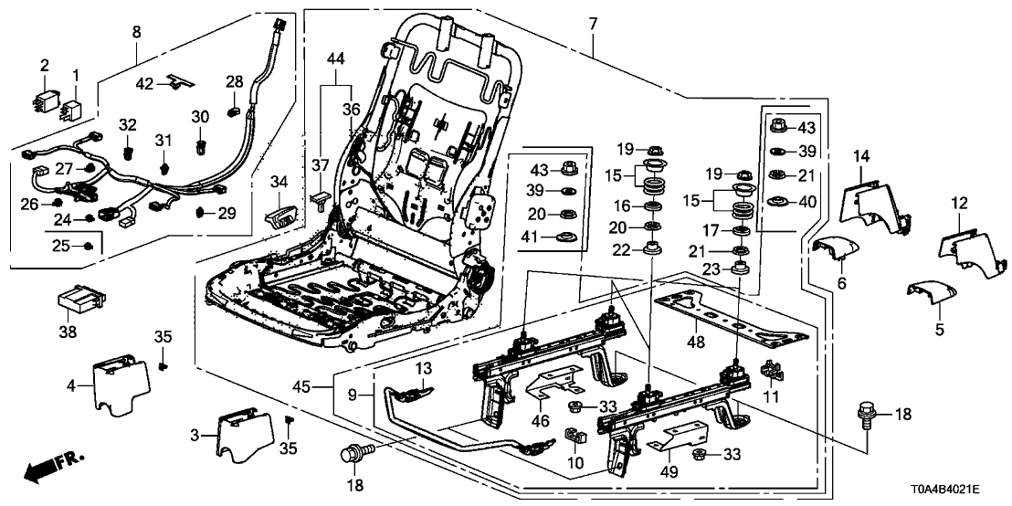 Honda New 2012-2014 Fits Honda CR-V Frame Comp R,Fr, Part # 81136-T0A-A21