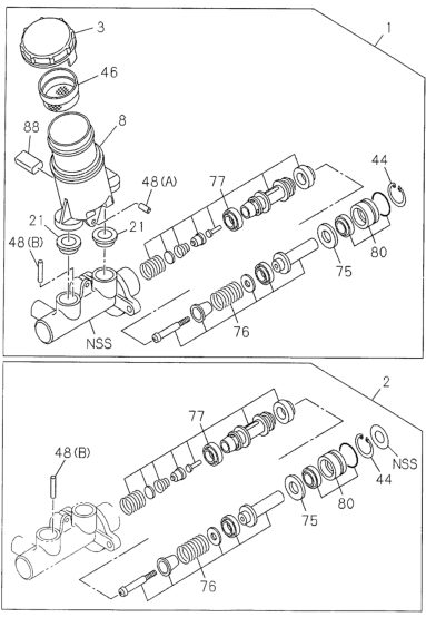 Honda New 2002 Fits Honda Passport Master Cylinder Assembly, Brake, Part # 89728-81610