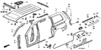 New 2005-2010 Fits Honda Odyssey Gutter Set, L. RR. Pillar (Upper), Part # 04644-SHJ-A60ZZ