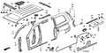 Honda New 2005-2010 Fits Honda Odyssey Rail, L. Slide Door (Upper), Part # 63626-SHJ-A01ZZ