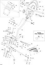 Fits 2004-2006 Ski-Doo Summit 1000 SDI, Highmark & Highmark X / Summit 550F Models Protector, OEM Part # 506151738