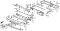 Honda New 1990-1991 Fits Honda Civic Absorber, L. RR. Bumper, Part # 71575-SH0-A00
