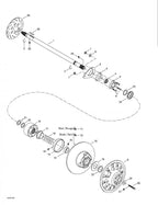 Fits 2000-2007 Ski-Doo Formula Deluxe 380 F / Formula Deluxe 380/500 Models Fixed Flange Ass'y, OEM Part # 417126401
