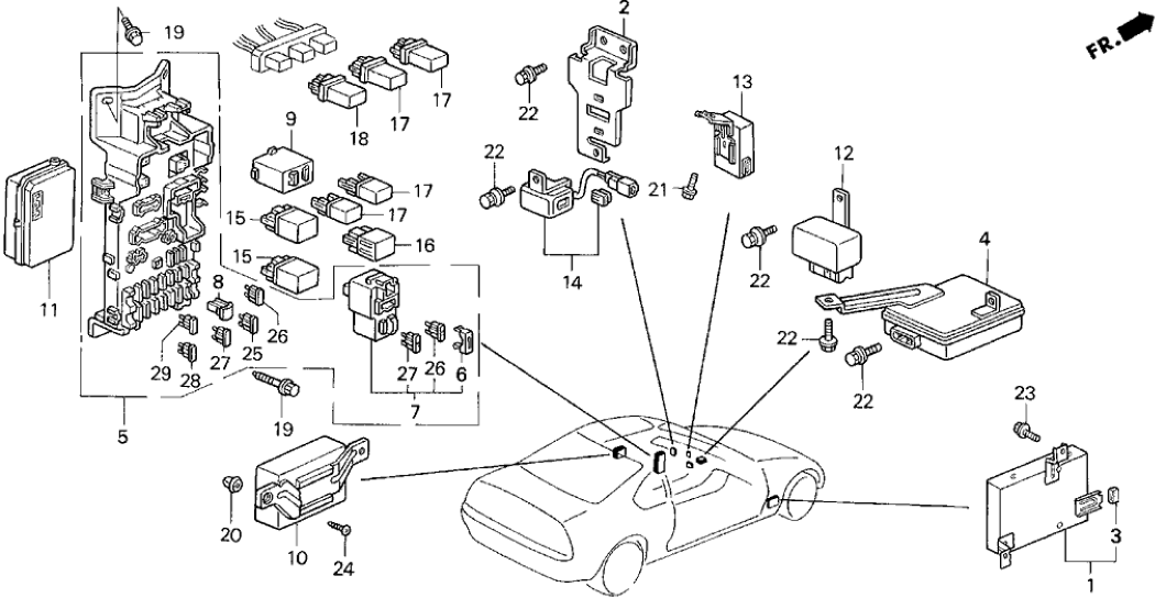 New 1994-1995 Fits Honda Prelude Automatic Transmission Control Unit, Part # 28100-P15-A22