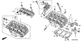 New 2012 Fits Honda Pilot Cylinder Head Assembly, Front, Part # 12100-RN0-305