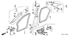 New 2003-2004 Fits Honda Accord Garnish Assy., L. Center Pillar (Upper) *YR239L* (KI IVORY), Part # 84161-SDA-A01ZB