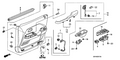 Honda New 2003-2005 Fits Honda Pilot Panel, Switch *YR245L* (Sub) (CL TITANIUM), Part # 83511-S9V-A00ZB