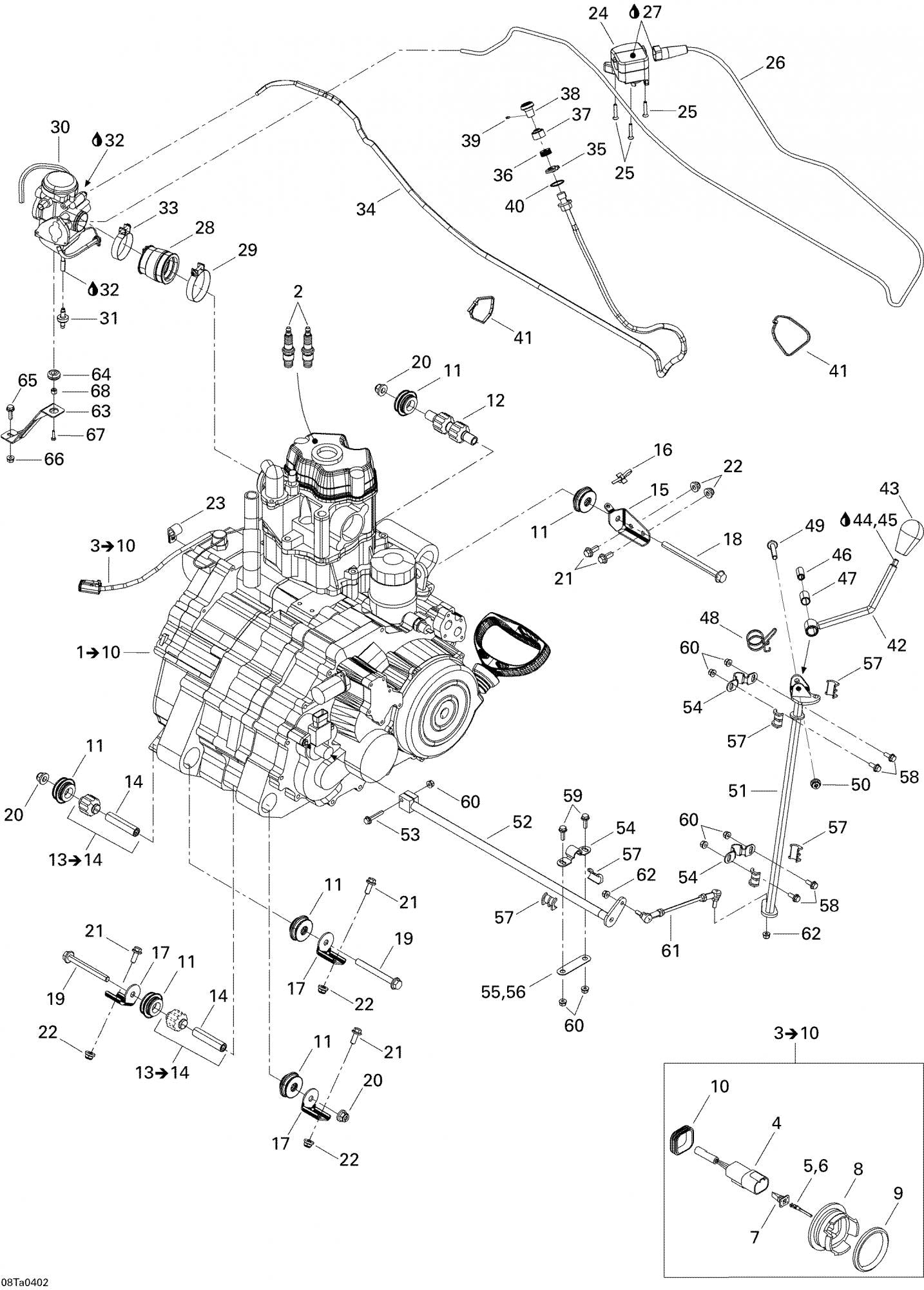 Fits 1999-2005 Can-Am Traxter 5 Speed / Traxter Auto Std & XT Models Hex Flanged Screw M10 X 95, OEM Part # 207609544