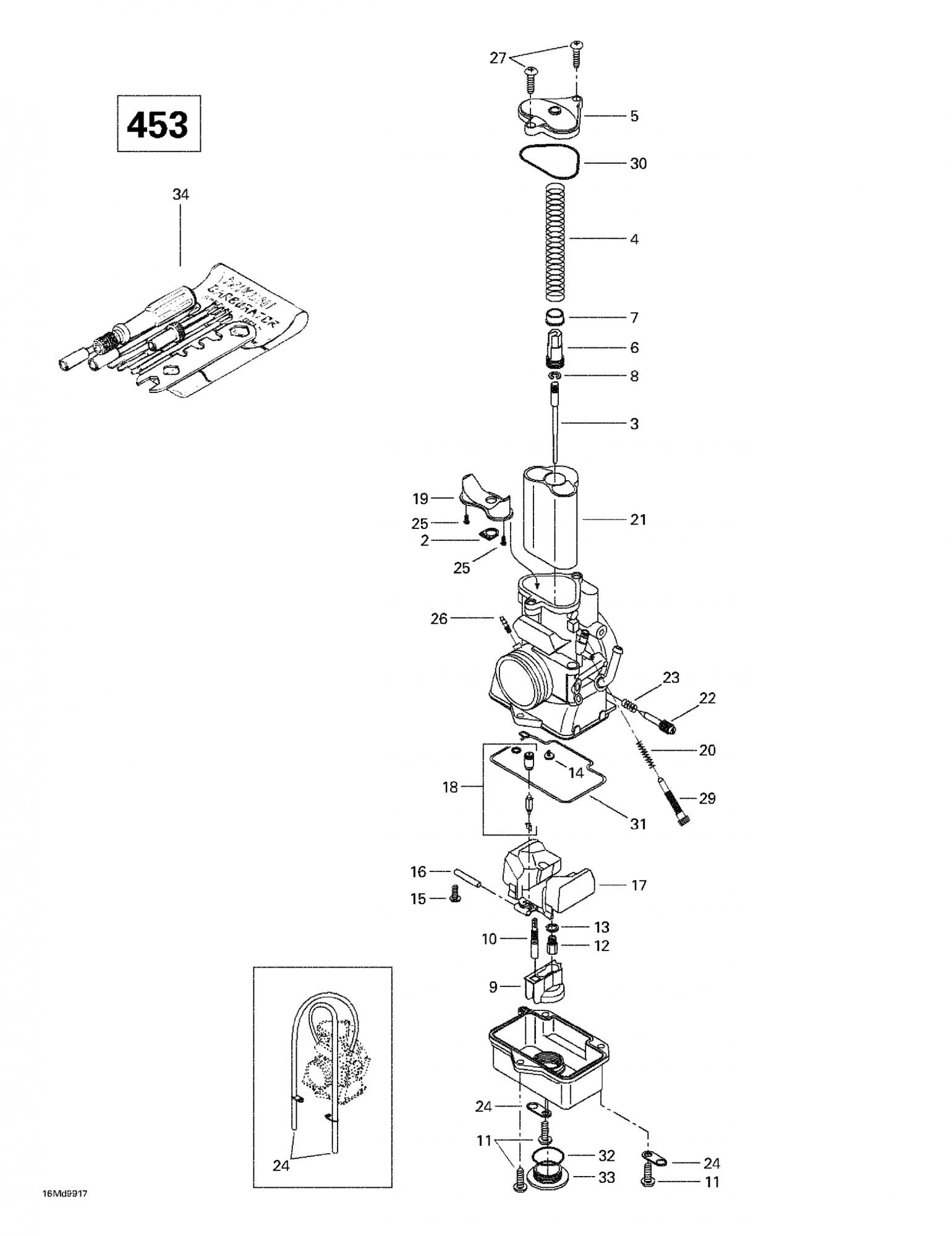 Fits 1999-2007 Ski-Doo MX Z 440 Racing / MX Z 440X Racing Models Top Cap, OEM Part # 404161857
