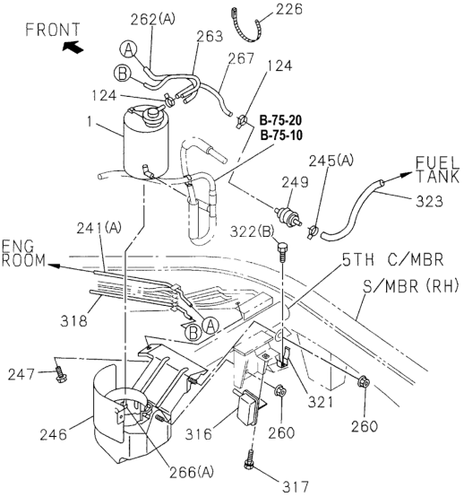 Honda New 1994-1995 Fits Honda Passport Canister, Fuel, Part # 81709-01200