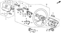 Honda New 1995-1997 Fits Honda Odyssey Button A, R. Horn *YR164L* (MEDIUM TAUPE), Part # 78521-SM5-A82ZF