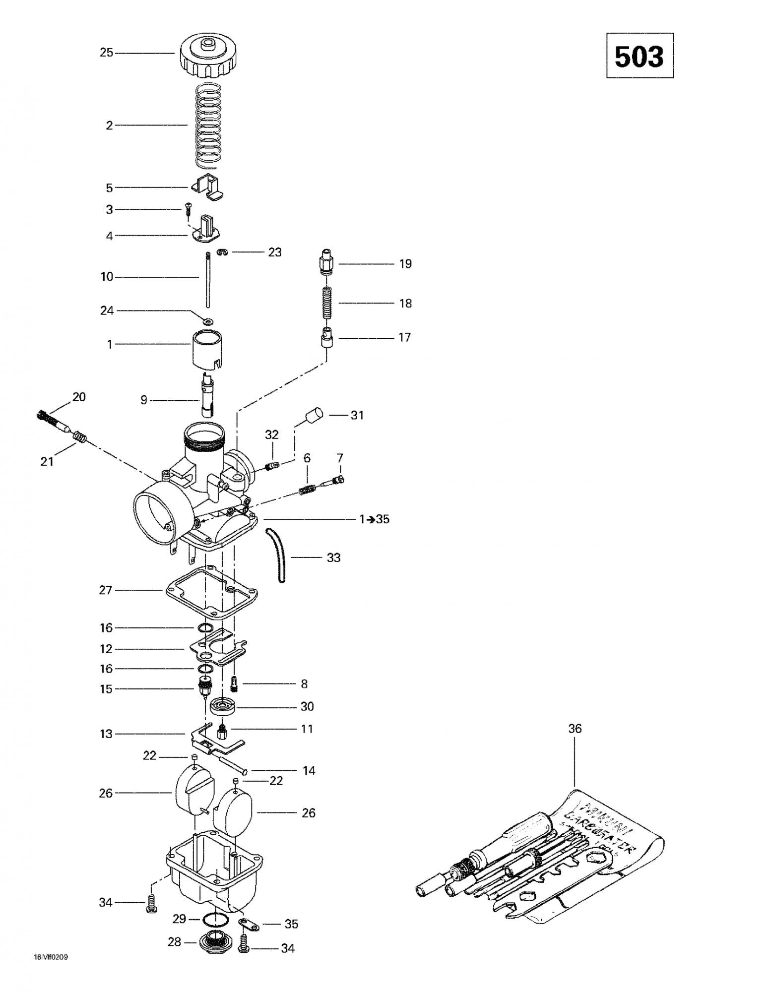 Fits 1997-2006 Ski-Doo Grand Touring 380 F/500 F / Grand Touring 380 F/550 F Models Piston Valve 2.0, OEM Part # 404128600