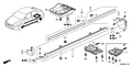 Honda New 2003-2007 Fits Honda Accord Garnish Assy., R. Side Sill *NH578* (TAFFETA WHITE), Part # 71800-SDA-A11ZD
