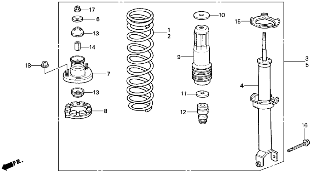Honda New 1995-1997 Fits Honda Accord Spring, Rear (Nhk Spring), Part # 52441-SV7-A03