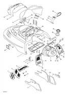 Fits 1999-2004 Ski-Doo Formula Deluxe 500/600/700 / Formula Deluxe 600/700 Models Center Grill, Black, OEM Part # 517302026