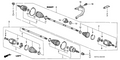 Honda New 2001-2006 Fits Honda Insight Driver Side Driveshaft Assembly, Part # 44306-S3Y-A50
