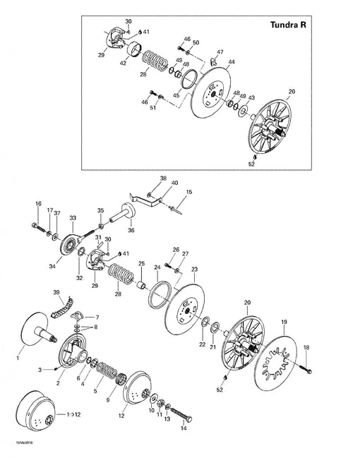 Fits 1996-2005 Ski-Doo Tundra / Tundra II LT Models Spring, OEM Part # 414831800
