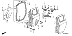 New 2006-2008 Fits Honda Element Garnish, R. RR. Access Panel *YR563M* (TANGERINE METALLIC), Part # 72925-SCV-A11ZF