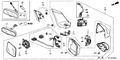 Honda New 2016 Fits Honda CR-Z Mirror Assembly, Passenger Side Door (Brilliant Sporty Blue Metallic) (R.C.), Part # 76200-SZT-A51ZF
