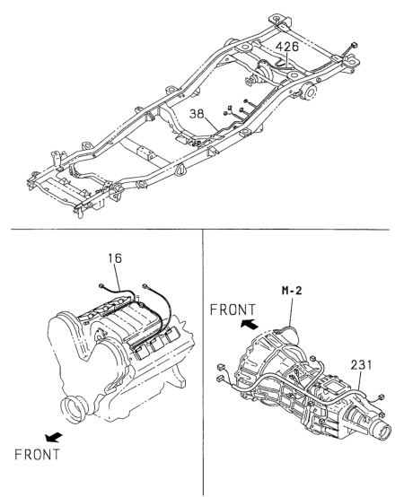 Honda New 1998 Fits Honda Passport Transmission Wire Harness, Part # 89712-53525