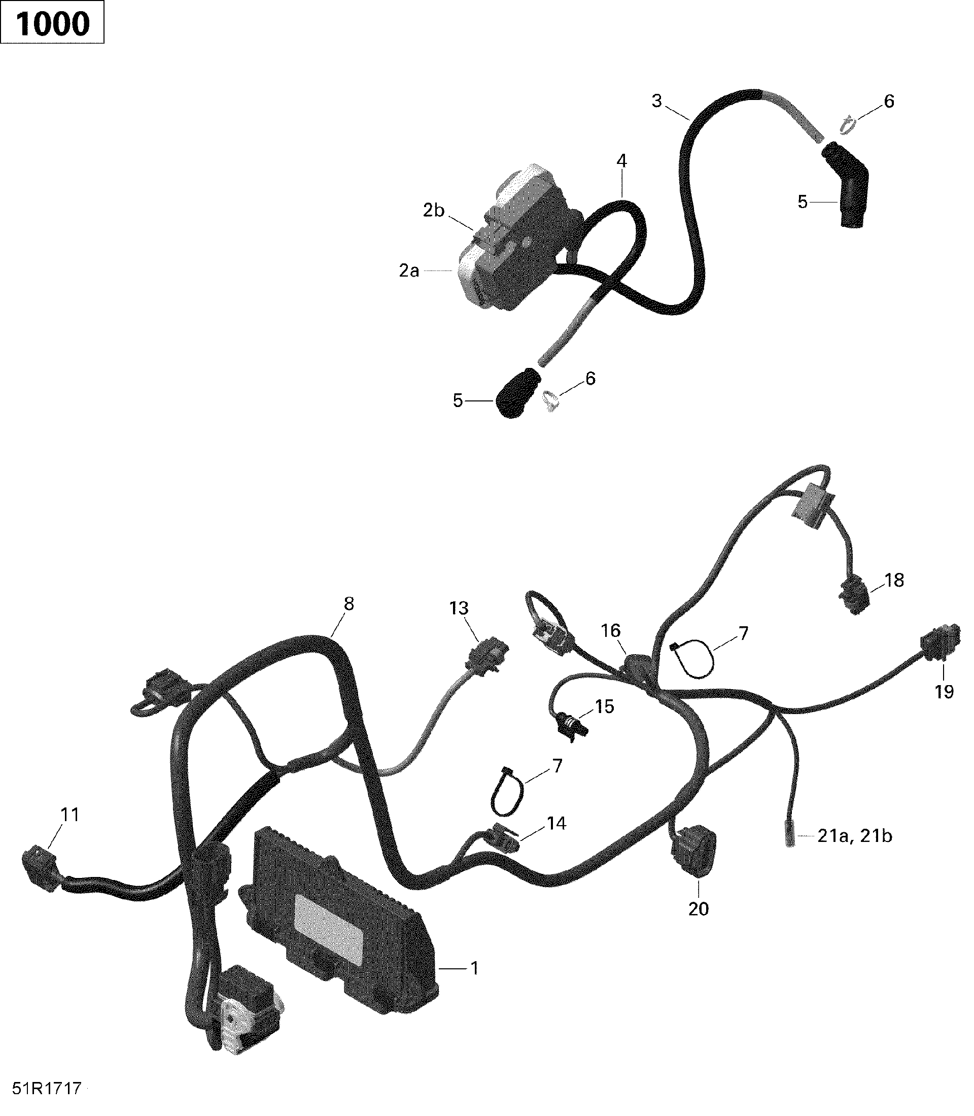 Fits Can-Am 2011-2014, Max/ Commander 1000, Ltd Ecm Conn, OEM Part # 420266957