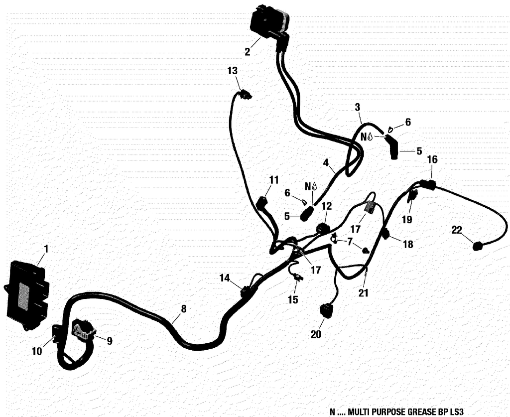 2018 Fits Can-Am 2- Maverick Trail EFI Eng Wiring Hrns, OEM Part # 420464302
