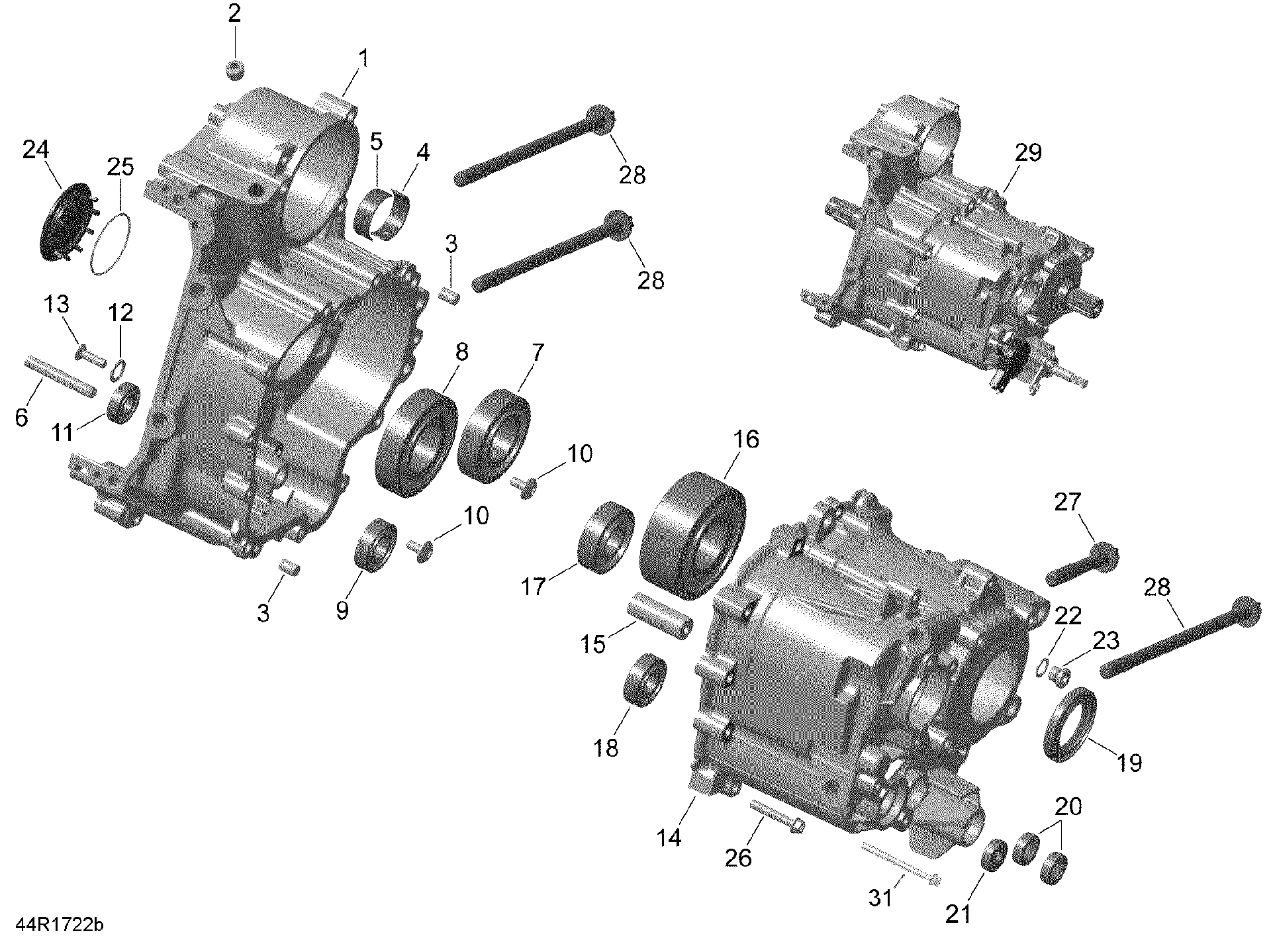 Fits 2015-2017 Can-Am Spyder RT SM6 / Spyder RTS SM6 Gearbox, OEM Part # 420685786
