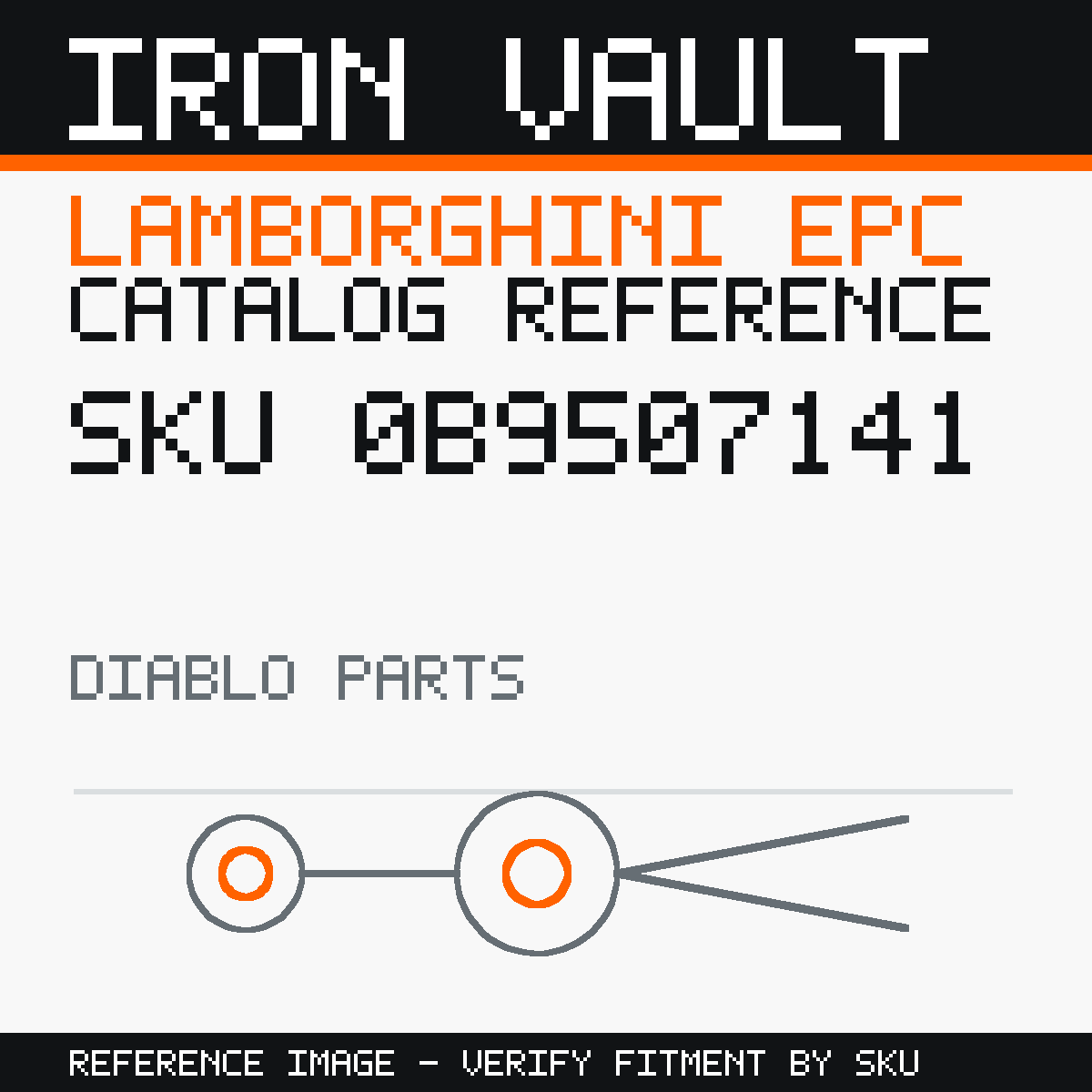 Iron Vault catalog reference catalog-card-v1 — Lamborghini SKU 0B9507141