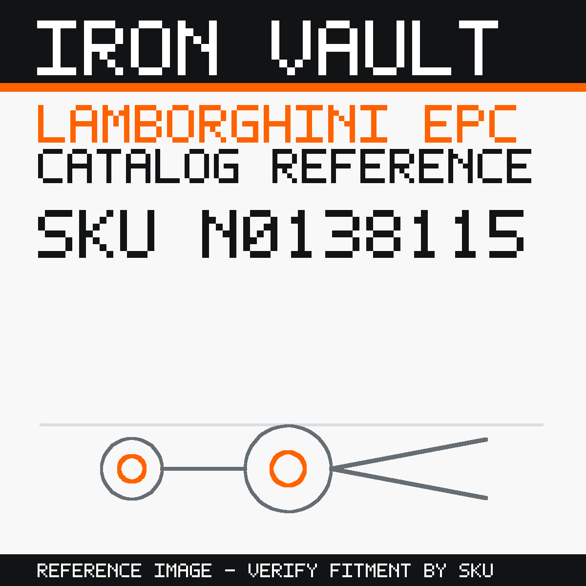 Iron Vault catalog reference catalog-card-v1 — Lamborghini SKU N0138115