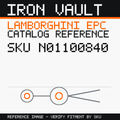 Iron Vault catalog reference catalog-card-v1 — Lamborghini SKU N01100840
