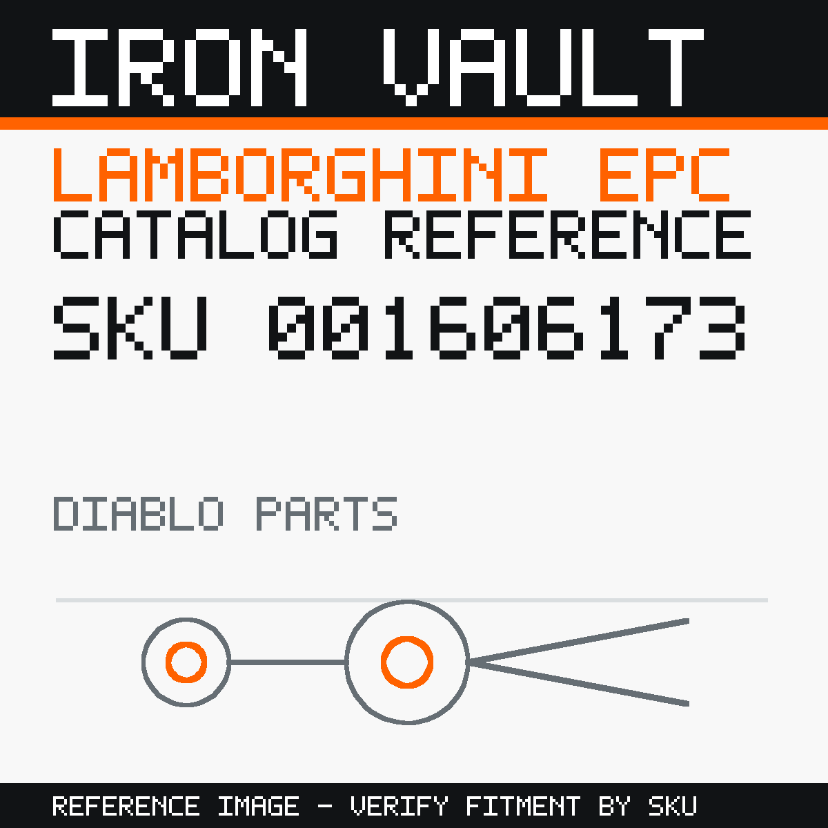 Iron Vault catalog reference catalog-card-v1 — Lamborghini SKU 001606173