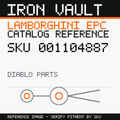 Iron Vault catalog reference catalog-card-v1 — Lamborghini SKU 001104887