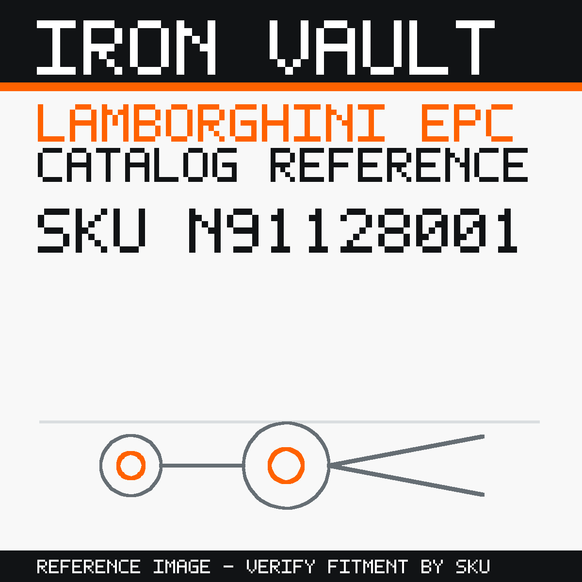 Iron Vault catalog reference catalog-card-v1 — Lamborghini SKU N91128001