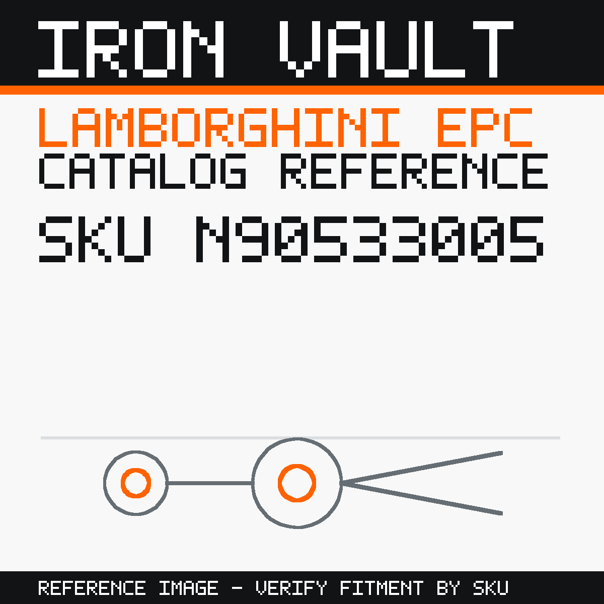 Iron Vault catalog reference catalog-card-v1 — Lamborghini SKU N90533005