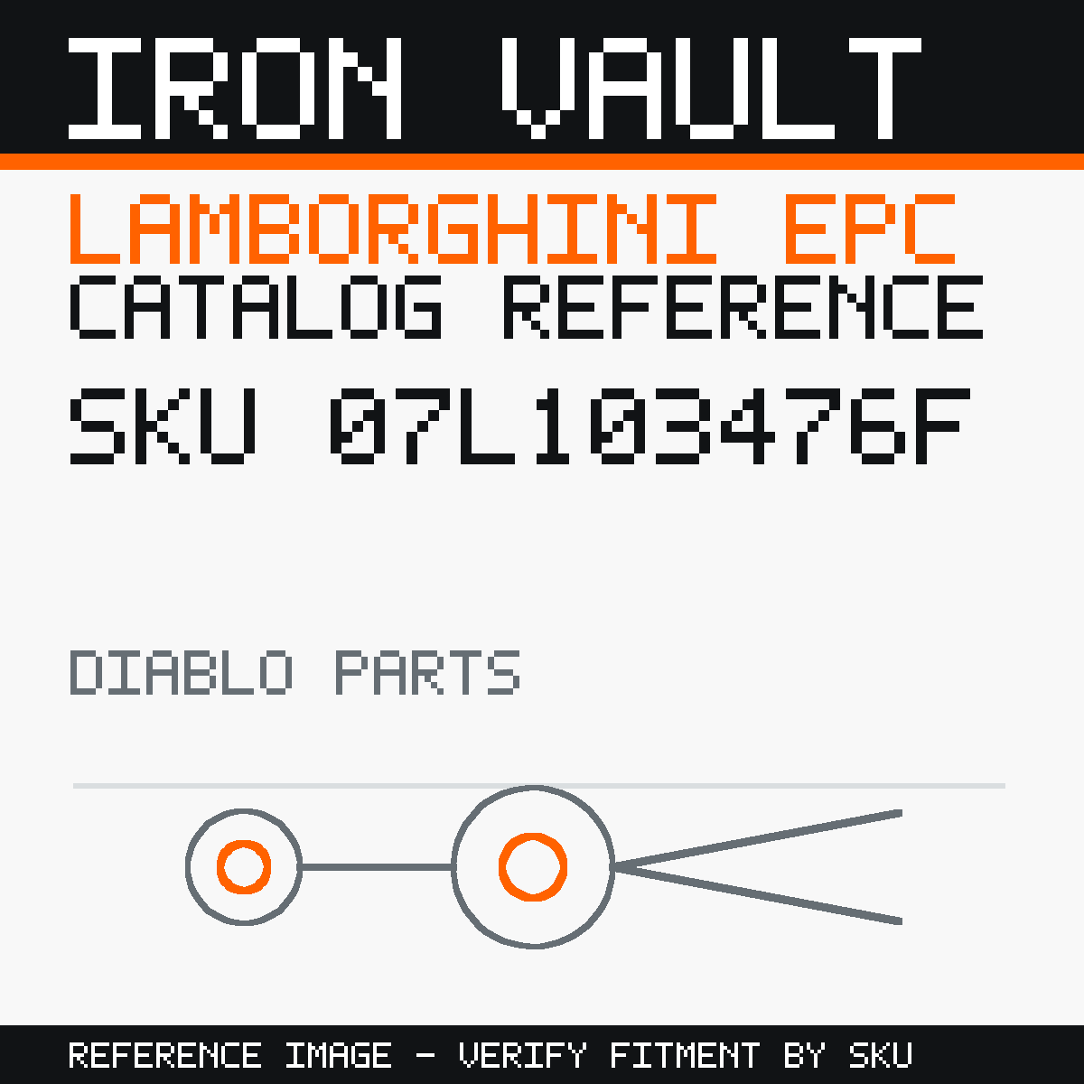 Iron Vault catalog reference catalog-card-v1 — Lamborghini SKU 07L103476F