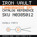 Iron Vault catalog reference catalog-card-v1 — Lamborghini SKU N0385012