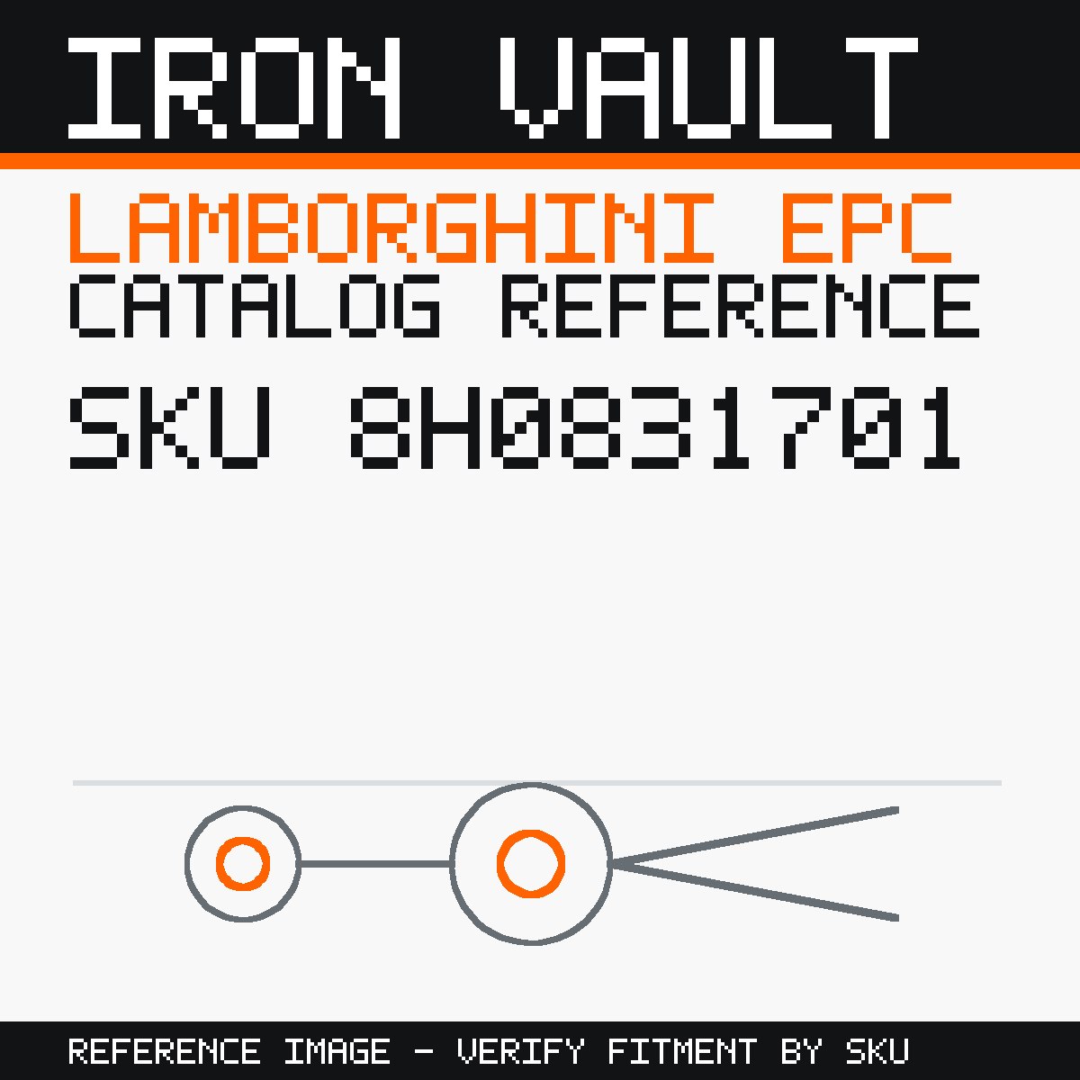 Iron Vault catalog reference catalog-card-v1 — Lamborghini SKU 8H0831701